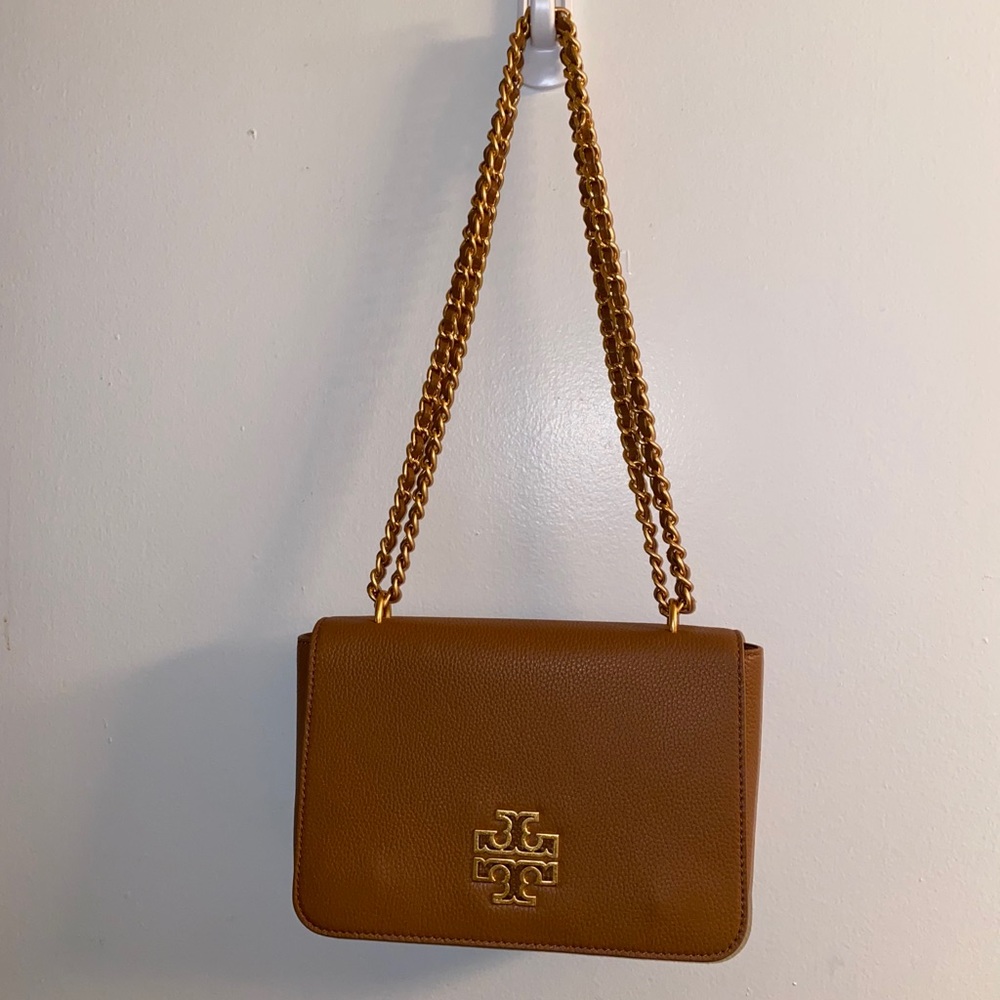 Tory Burch Britten Leather Shoulder Bag Like New